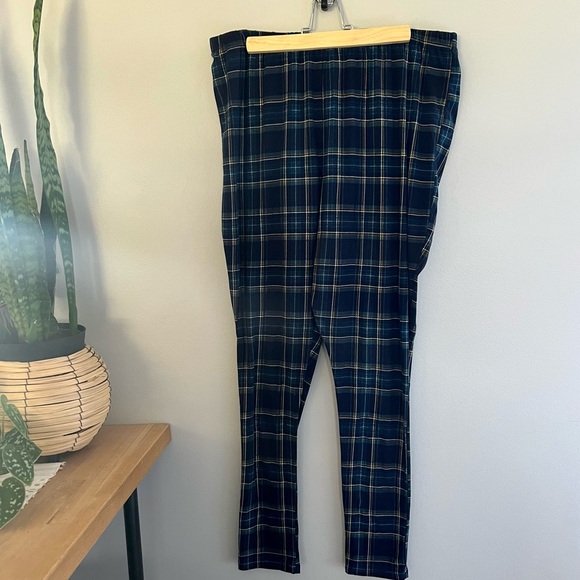 Blue plaid Denver Hayes leggings (2xl) - Picture 1 of 4